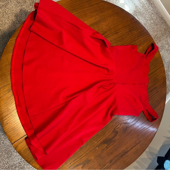 Modcloth Red Pleated Dress - Picture 2 of 5